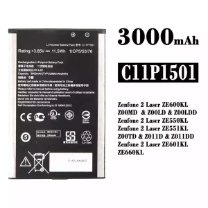 電池 C11P1501 適用於 Asus Zenfone 2 Laser ZE600KL /ZE601KL/ZE550KL / ZE551KL