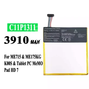 電池 C11P1311 適用於 Asus Tablet PC MeMO / Pad HD7