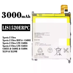 電池 LIS1520ERPC 適用於 Sony Xperia Z Ultra / Xperia Z Ultra HSPA+ C6802 / Xperia Z Ultra LTE C6806 / Xperia Z Ultra LTE C6833