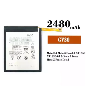 電池 GV30 適用於 Motorola Moto Z / Moto Z Droid / Moto Z Force / Moto Z Force Droid