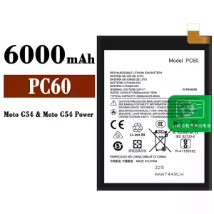電池 PC60 適用於 Motorola Moto G54 / Moto G54 Power / Moto G24 Power