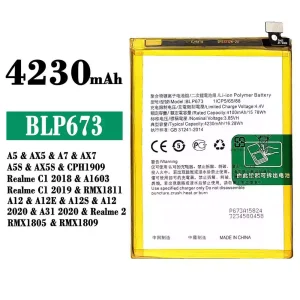 電池 BLP673 適用於 OPPO A5 / AX5 / A7 / AX7 / A5S / AX5S / A12 / A12E / A12S / A12 2020 / A31 2020 / Realme 2/Realme C1 2018 / Realme C1 2019