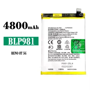 電池 BLP981 適用於 OPPO Reno 8T