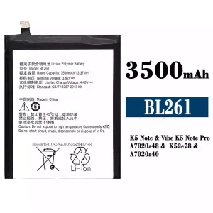 電池 BL261 適用於 Lenovo K5 Note /Vibe K5 Note Pro