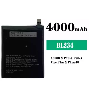 電池 BL234 適用於 Lenovo P70/P70-A/A5000
