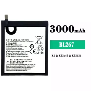 電池 BL267 適用於 Lenovo K6