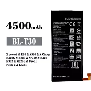 電池 BL-T30 適用於 LG X power2 / K10 / X500 / X Charge / Fiesta 2