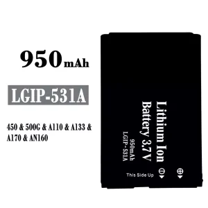 電池 LGIP-531A 適用於 LG 450/500G/A110/A133/A170/AN160