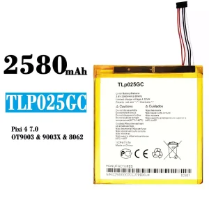 電池 TLP025GC 適用於 Alcatel pixi 4 7.0