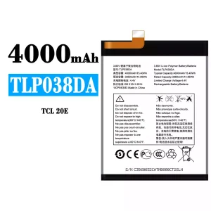 電池 TLP038DA 適用於 Alcatel TCL 20E