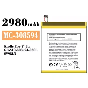 電池 MC-308594 適用於 Amazon Kindle Fire 7" 5th