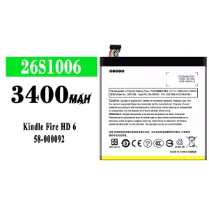 電池 26S1006 適用於 Amazon Kindle Fire HD 6/58-000092