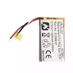 耳機電池適用於 Plantronics 216261-01,212366-01