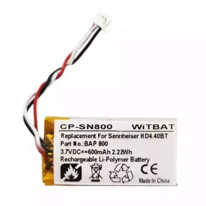 耳機電池適用於 Sennheiser BAP 800,AHB571935PCT-03