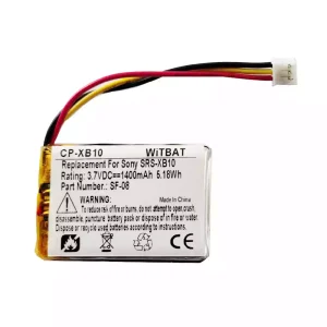 音箱電池適用於 Sony SRS-XB100,SRS-XB10,SRS-XB12,WH-L600,Logitech S100