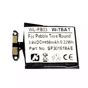 高品質電池 Pebble Time Round,SP301618AE