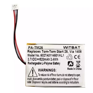 高品質電池 TomTom Via 135,Via 1405,Via 1435T,Via 1505,Via 1535T