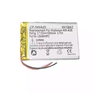 高品質電池 SONY NW-A25,NW-A26,NW-A27,LIS1494HEPC