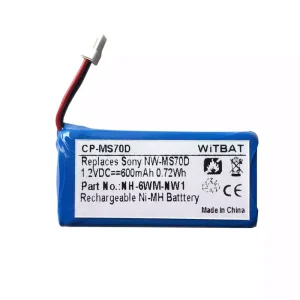 高品質電池 SONY Walkman NW-MS70D,NW-MS90D,NH-6WM-NW1